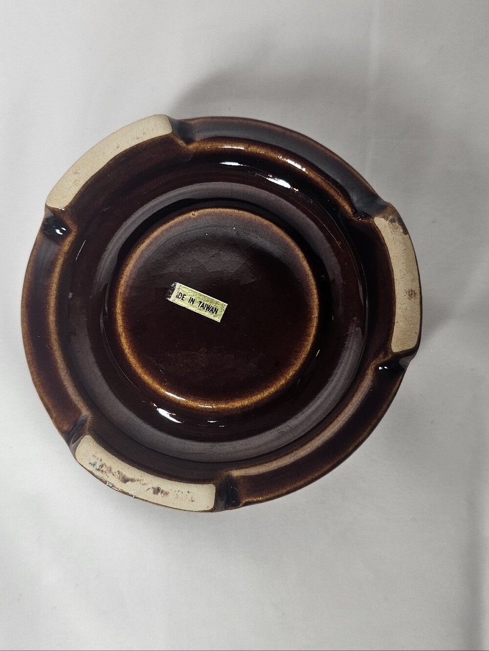 Vintage Brown Ceramic Teapot Warmer Fondue Burner Tea Light Holder Taiwan 4" - Picture 5 of 8